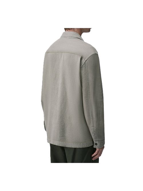 Linen OvershirtOvershirt in lino smerigliato tinta in capo Massimo Osti Studio | 21MMOS014A-110786G359 WALNUT